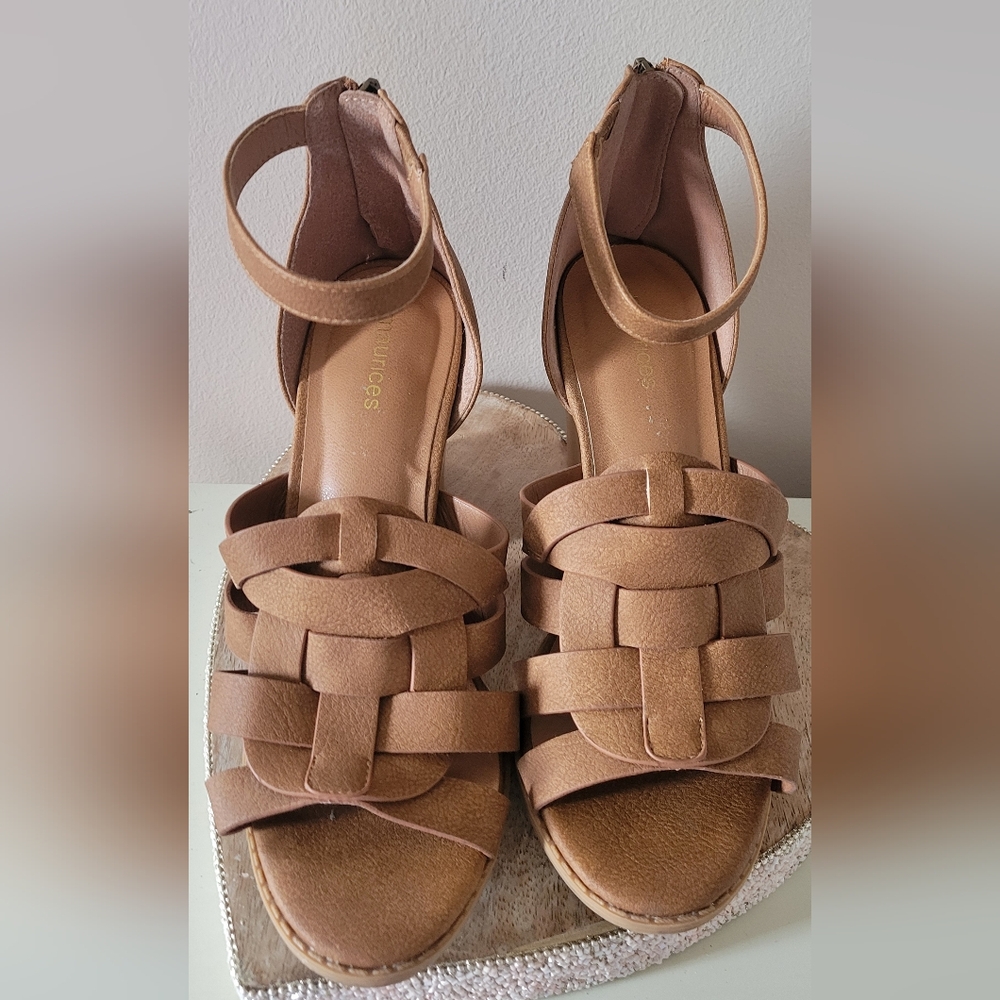 Maurices Tan Strappy Heels